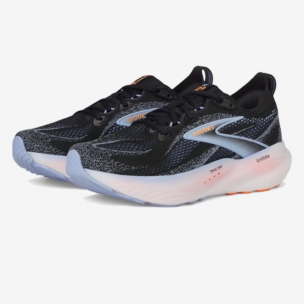 Brooks Glycerin 22 Black/Blue Heron/Orange W9.5 B